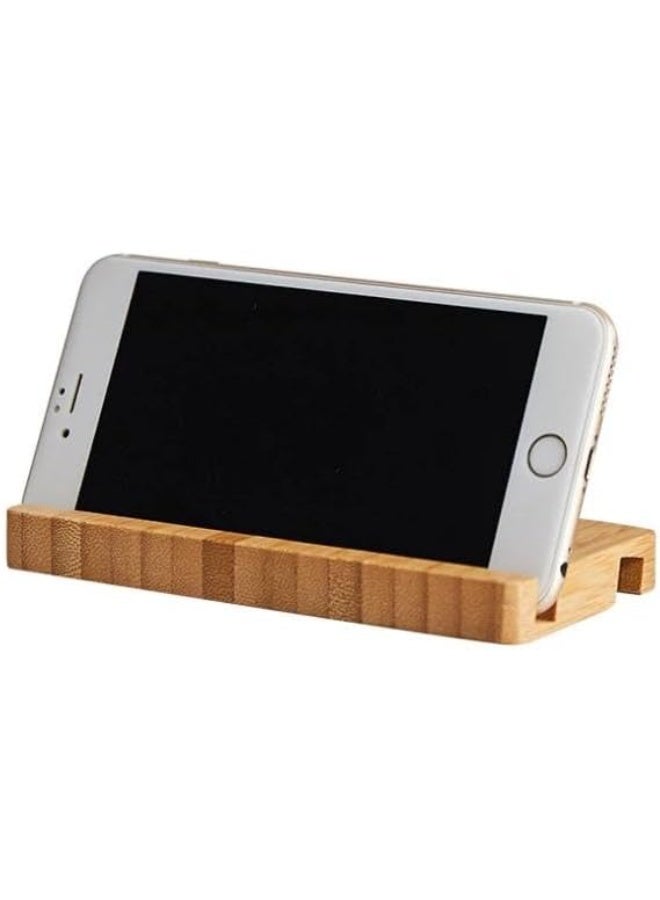 Wooden Phone Stand – Elegant Bamboo Stand for Desk, Kitchen, or Office – Compatible with All Mobile Phones - Image 1
